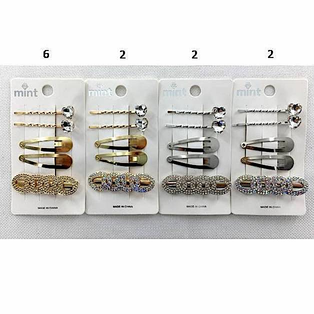 Rhinestone Hair Clip Set