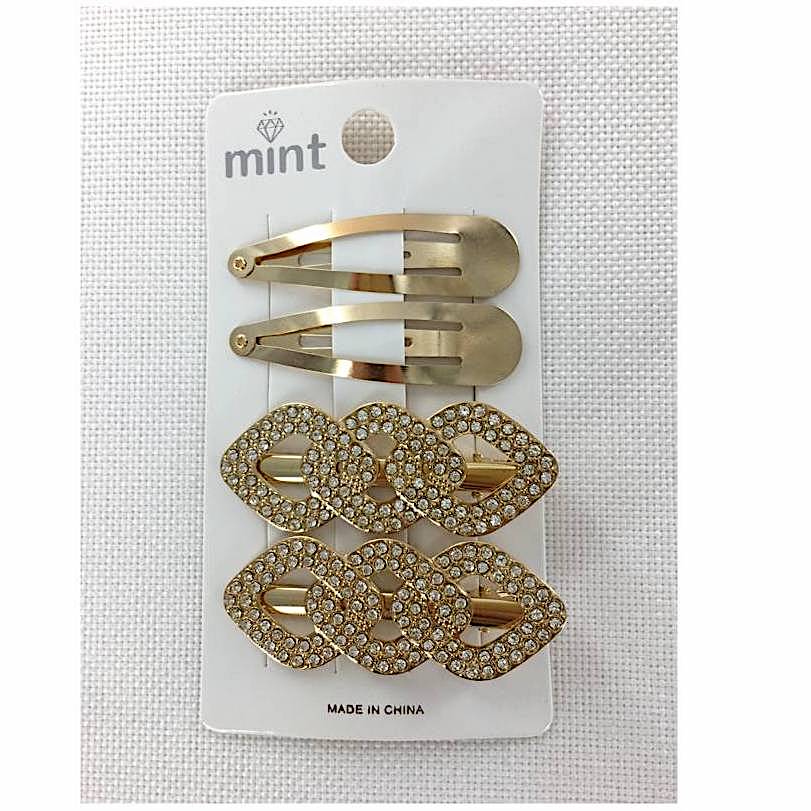 Rhinestone Hair Clip Set