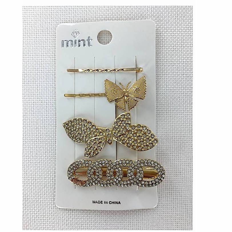 Rhinestone Hair Clip Set