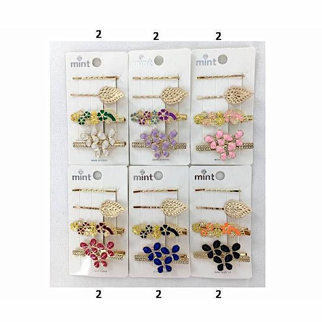 Enamel Butterfly Hair Clip Set