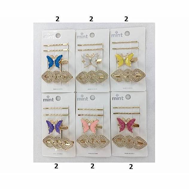 Rhinestone Hair Clip Set