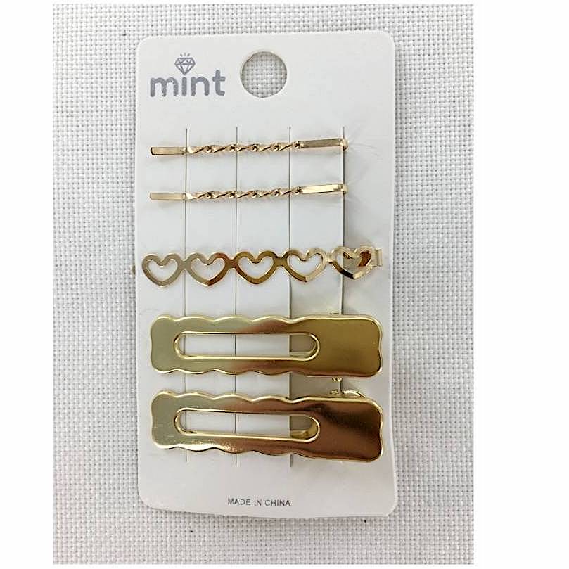 Metal Wave Hair Clip Set