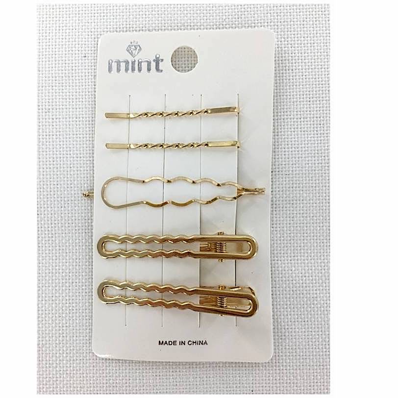 Metal Wave Hair Clip Set