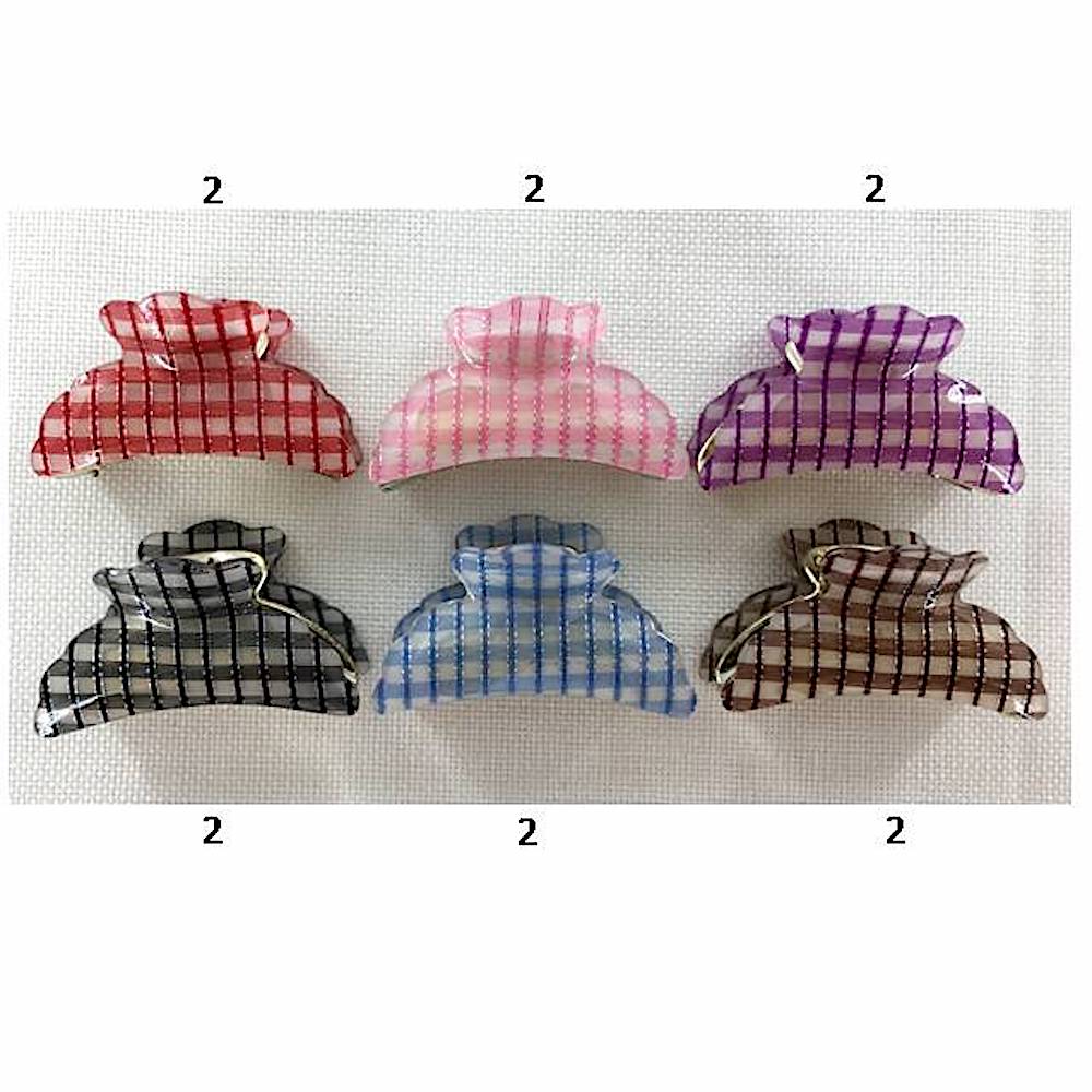 Gingham Claw Clip