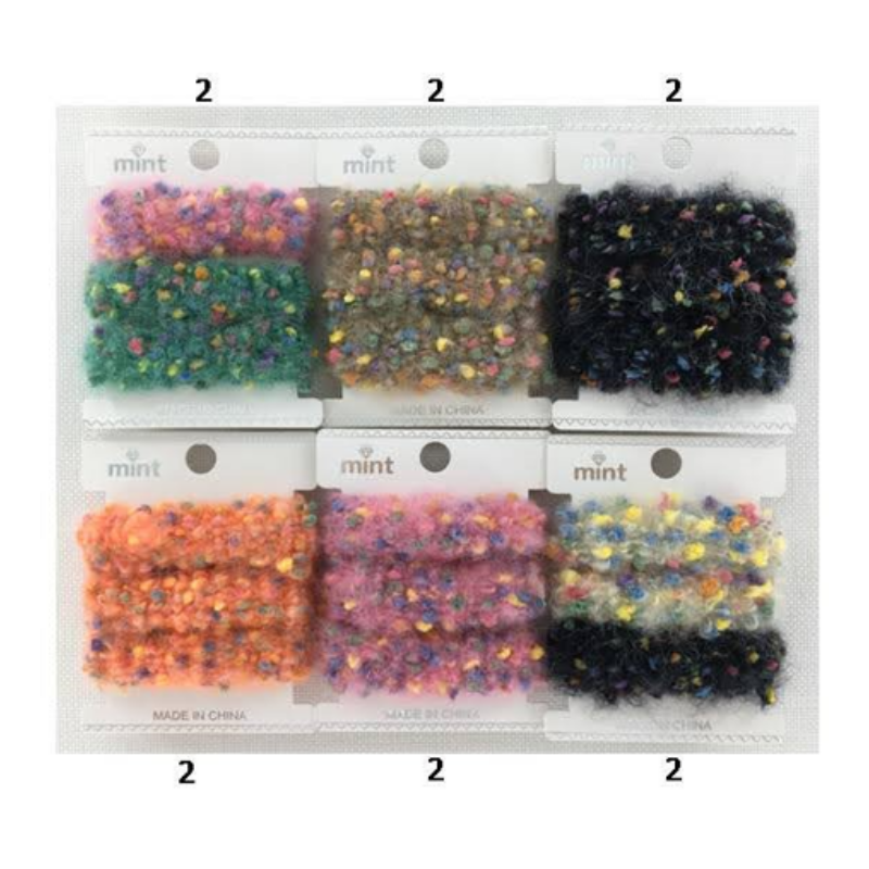 Colorful Woolen Hair Tie 3 Pce Set