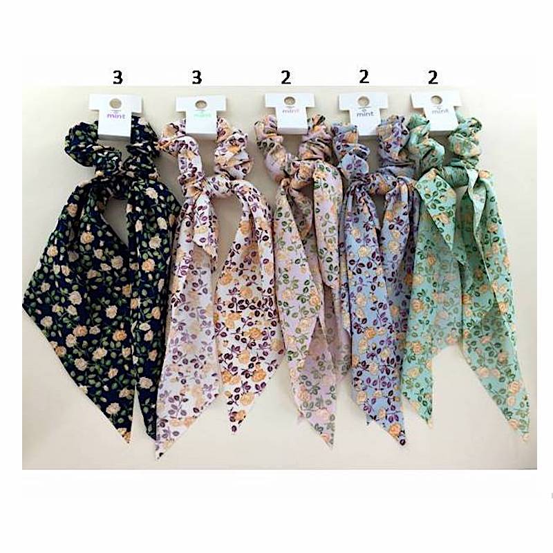 Floral Print Scarf Hair Tie