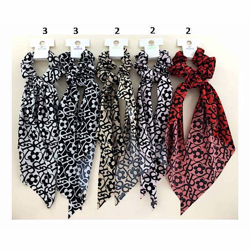 Floral Print Scarf Hair Tie