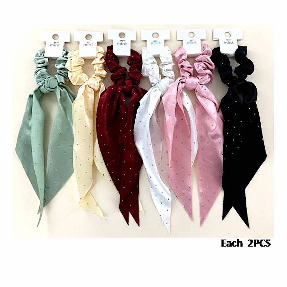 GYH12642 - Rhinestone Scarf Hair Tie