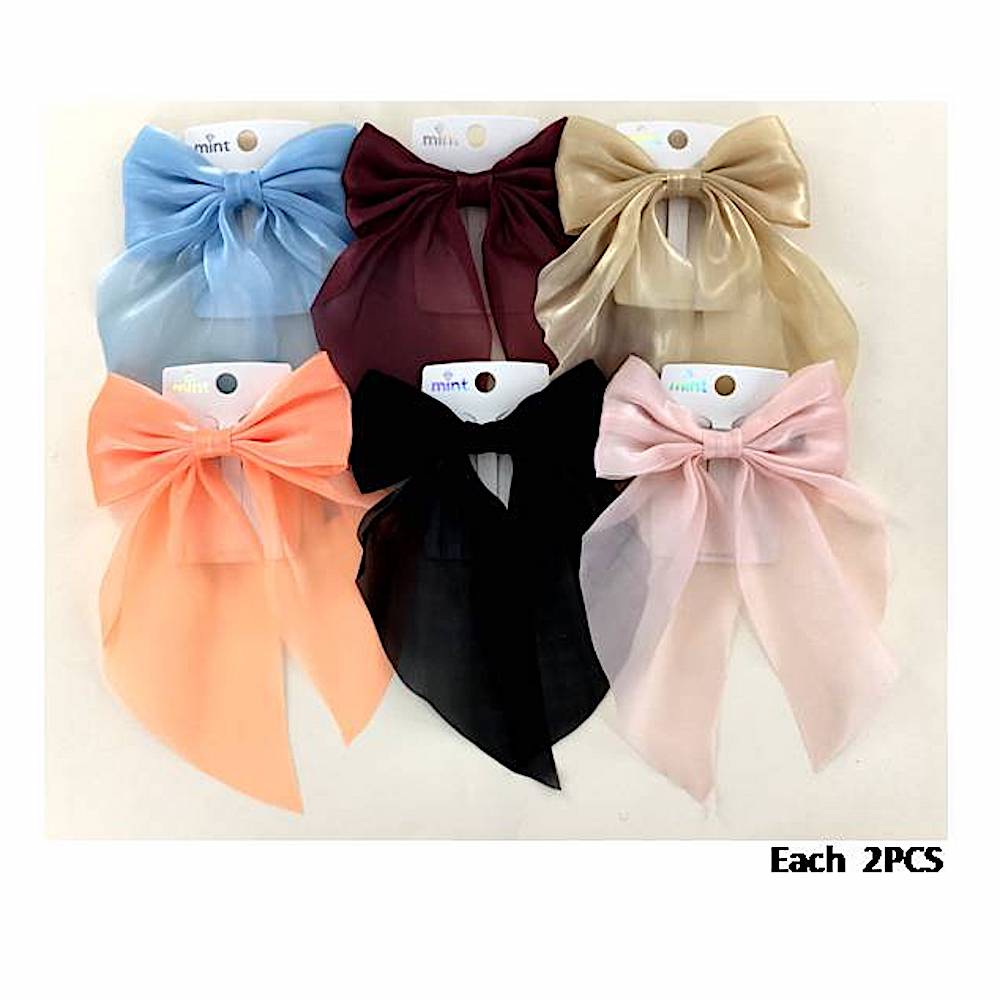 GYH12644 - Shimmery Hair Bow Clip