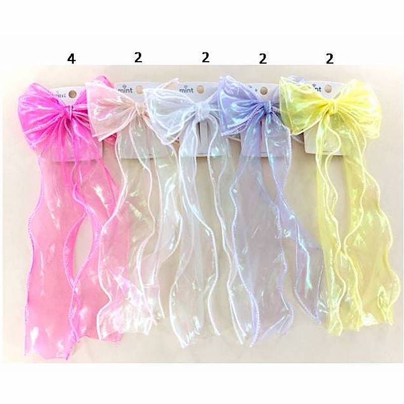 Iridescent Chiffon Hair Bow Clip