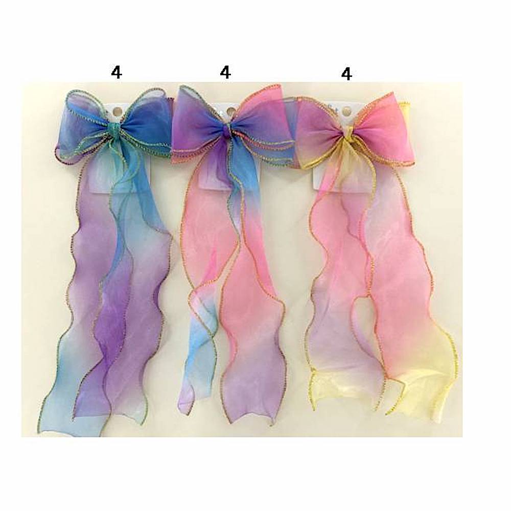 Sheer Ombré Hair Bow Clip