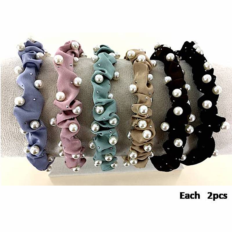 Ruched Pearl Headband