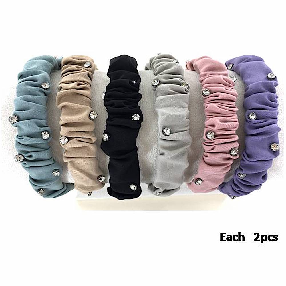 Diamond Studded Ruffle Headband