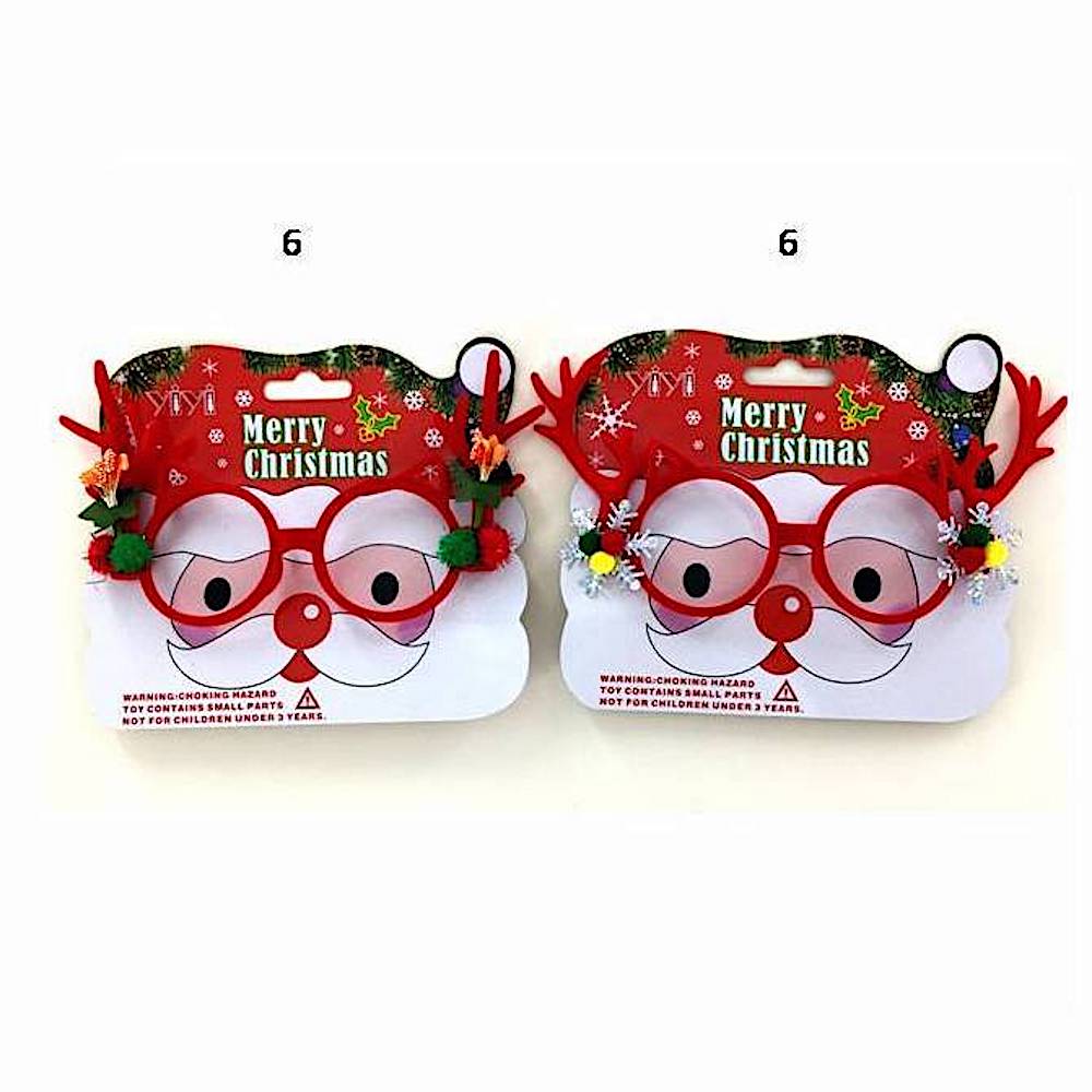 Festive Christmas Reindeer Antlers Glasses Frame