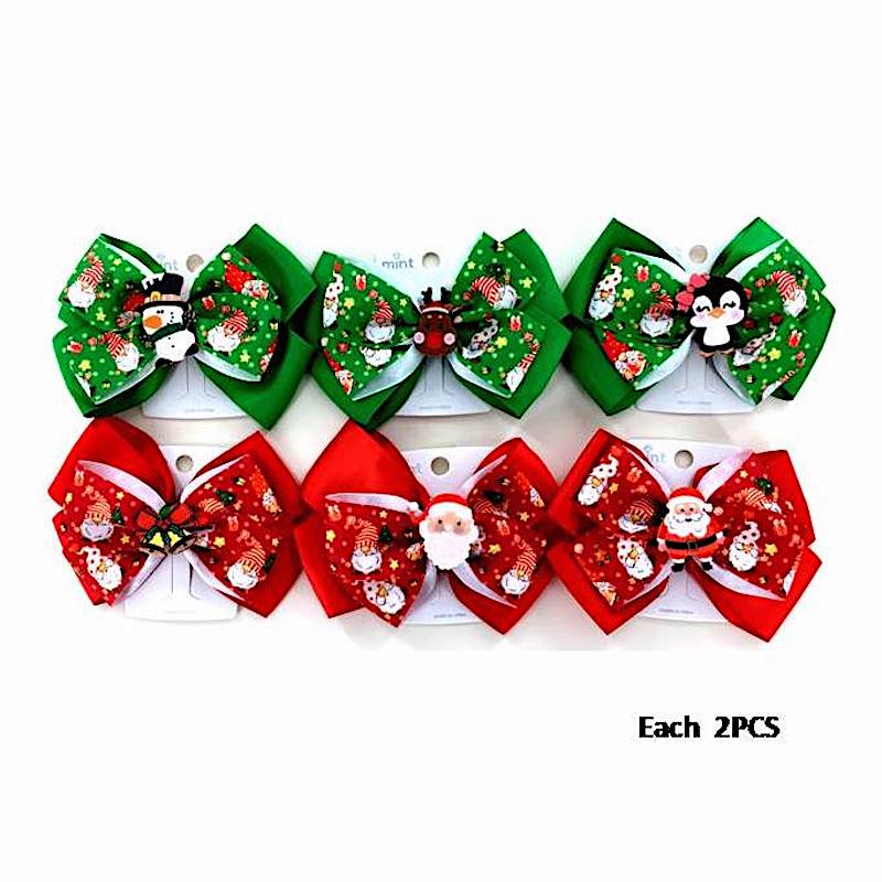 Christmas Cartoon Elf Hair Bow Clip