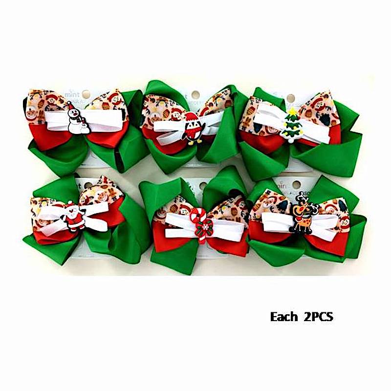 Christmas Charm Hair Bow Clip