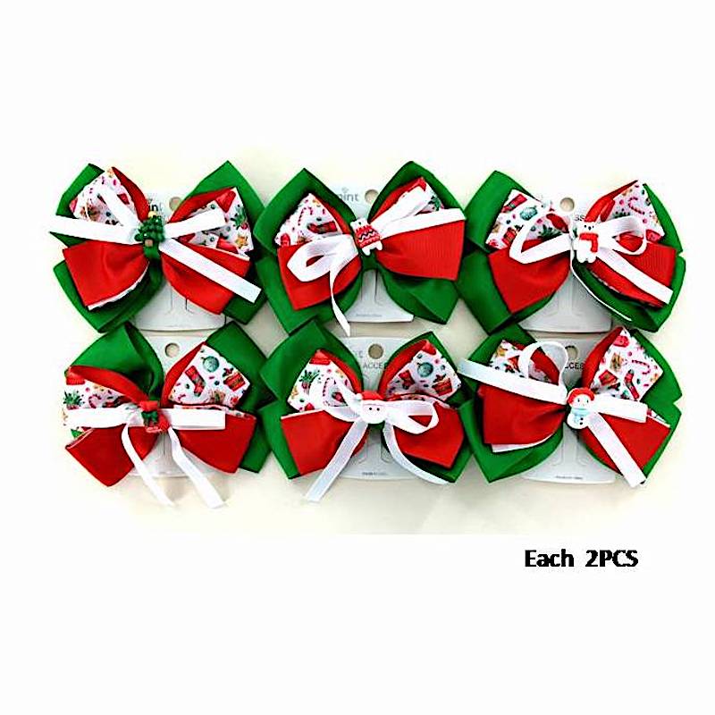 Christmas Charm Hair Bow Clip
