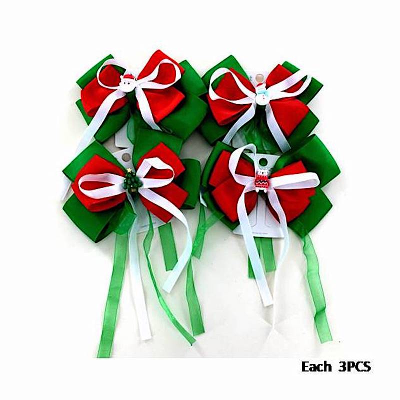 Christmas Hair Bow Clip