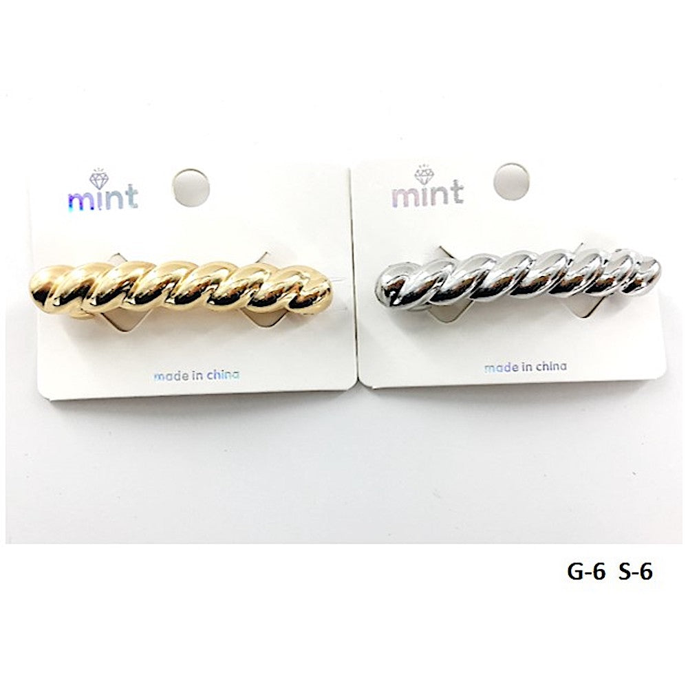 Metal Twist Barrette Hair Clip