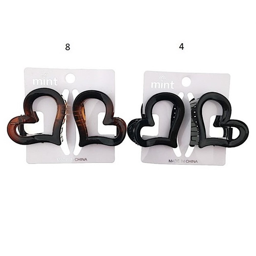 Heart Claw Clip 2 Piece Set