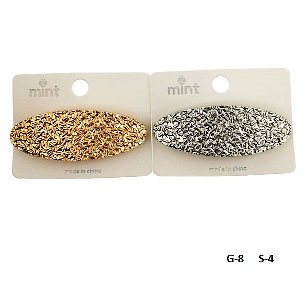 Textured Metal Barrette Clip