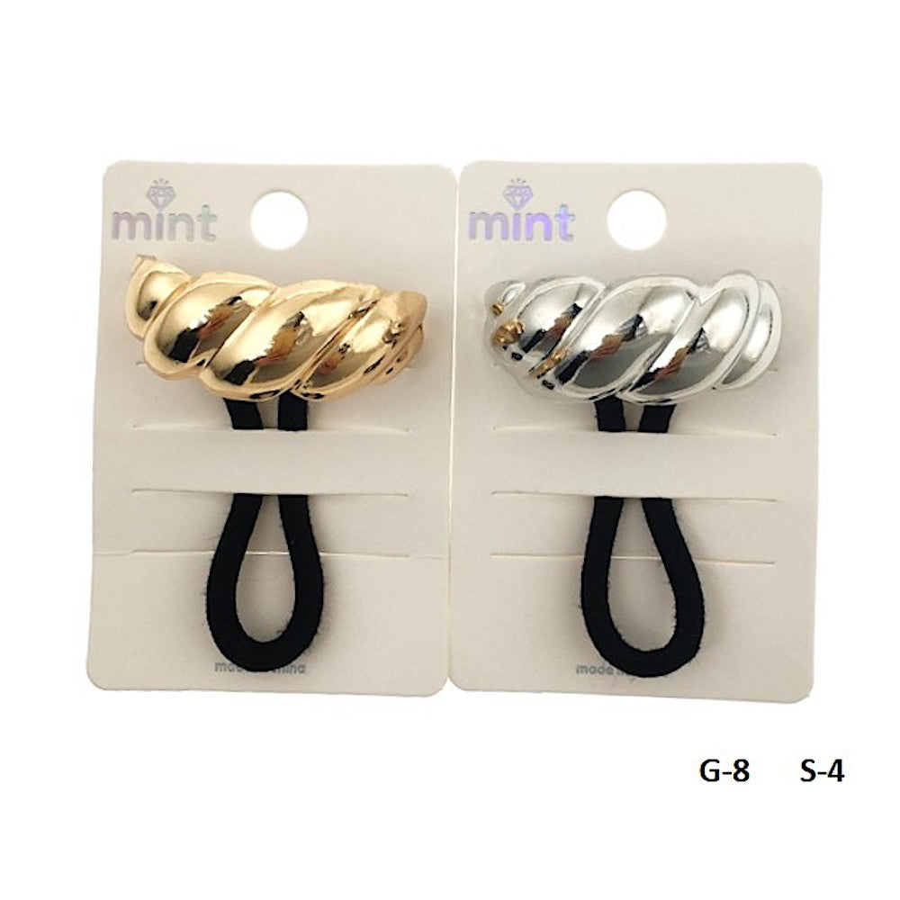 Metallic Croissant Hair Tie