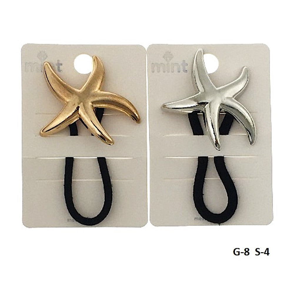 Metallic Starfish Hair Tie