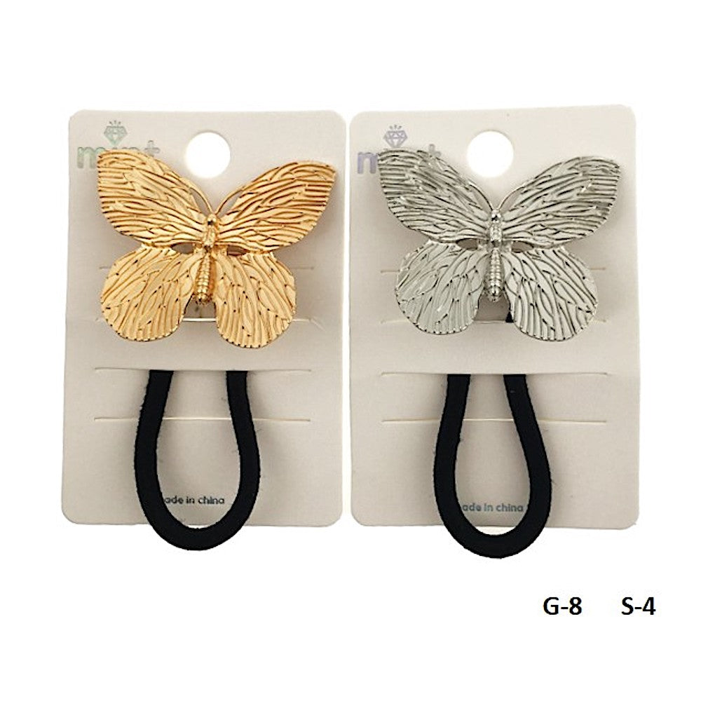 Metallic Butterfly Hair Tie