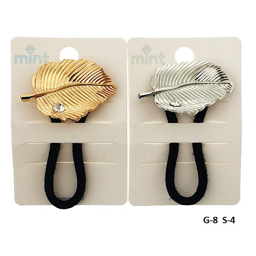 Metallic Leaf Hair Tie