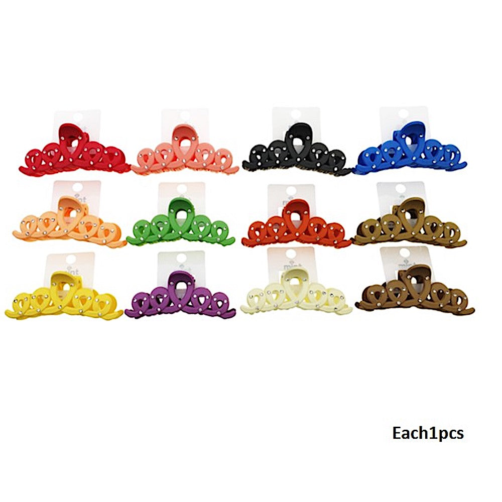 Rhinestone Swirl Claw Clip