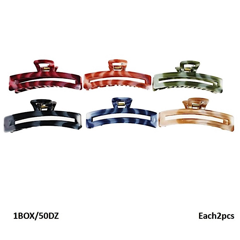 Marble Rectangle Claw Clip