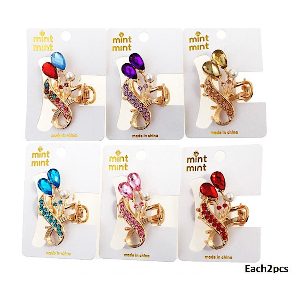 Rhinestone Bouquet Claw Clip