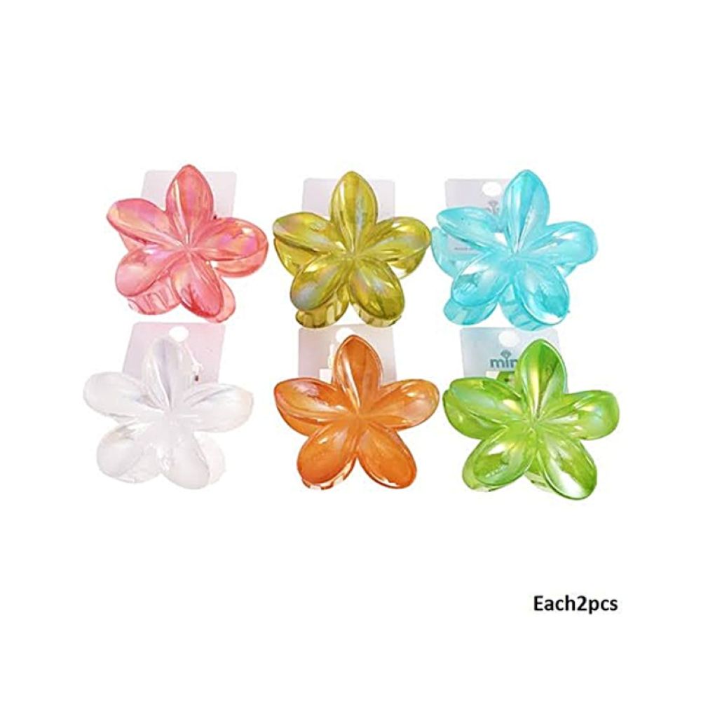 Iridescent Flower Claw Clip