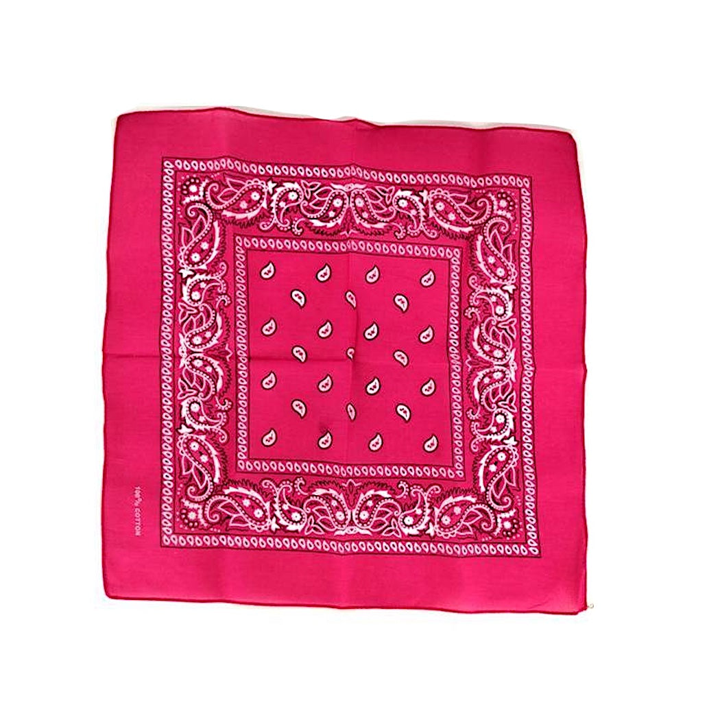 100% Cotton Fuschia Bandana