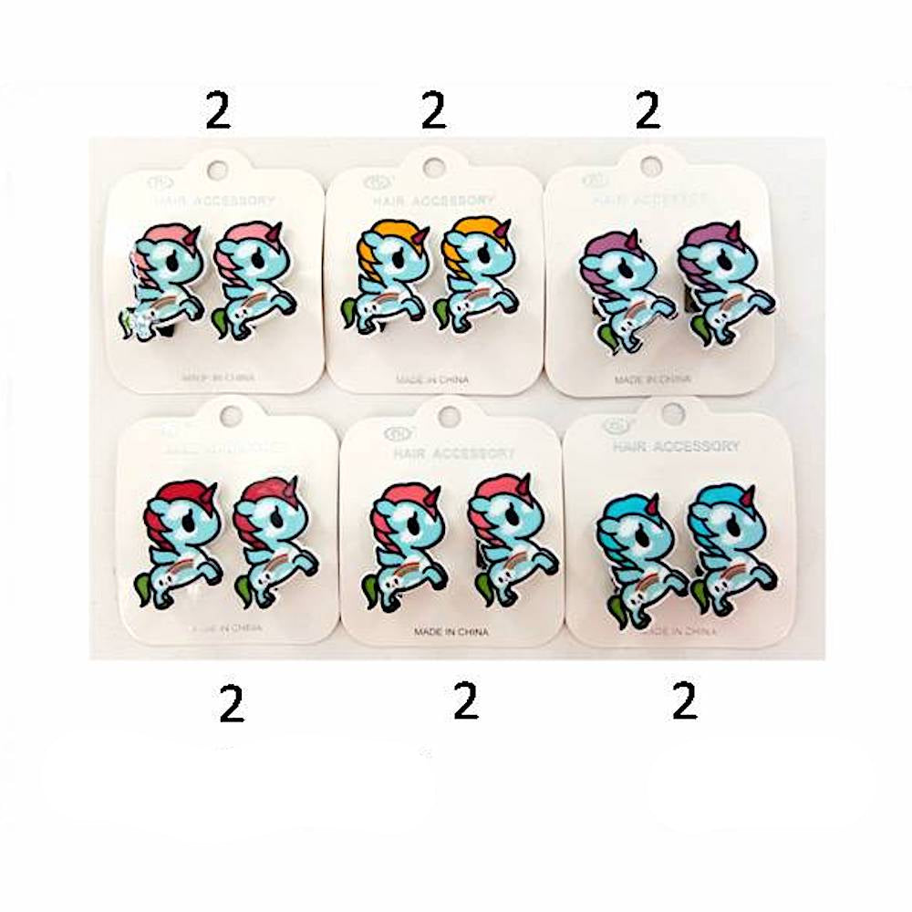 Kawaii Rainbow Cloud Unicorn Hair Clip Set