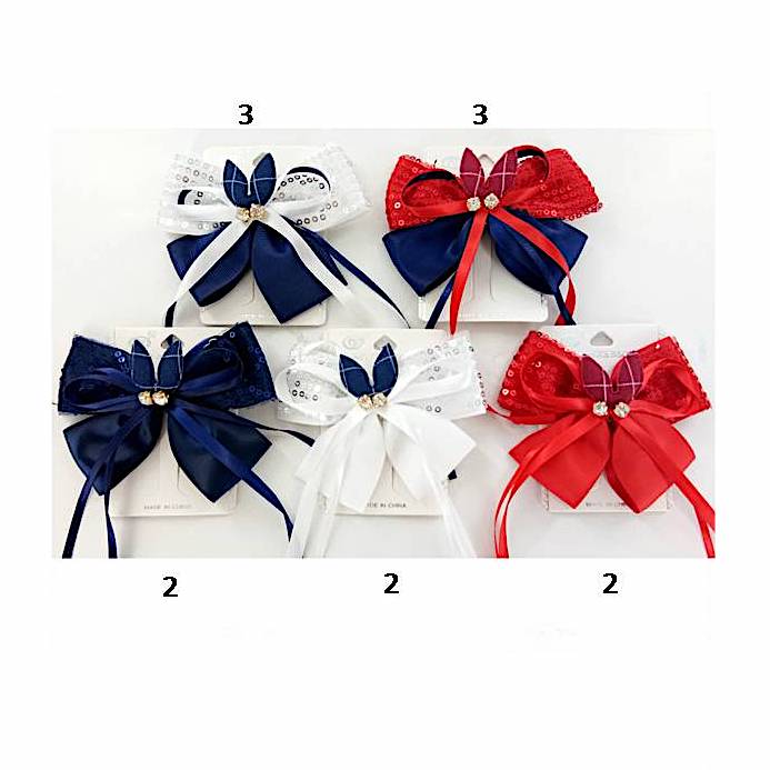 Tommy Sequin Hair Bow Clip