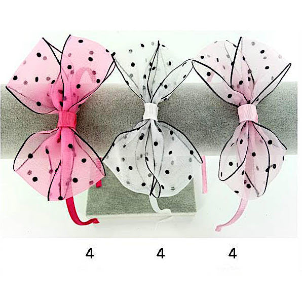 Dotted Bow Headband