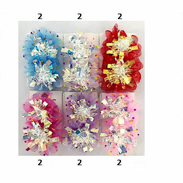 Holographic Fringe Hair Clip Set