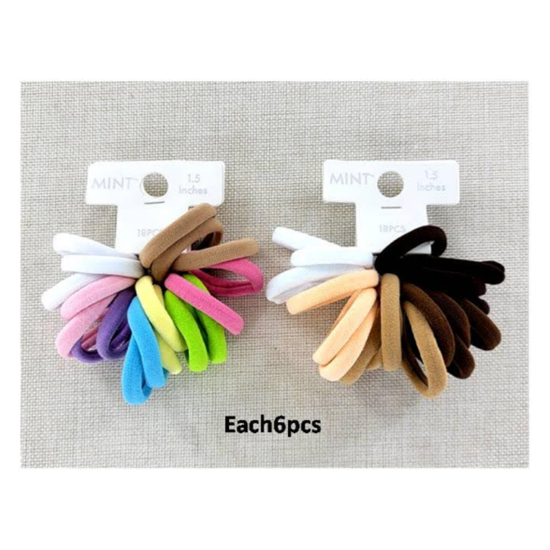 Seamless Nylon Hair Tie 18 Pce Set