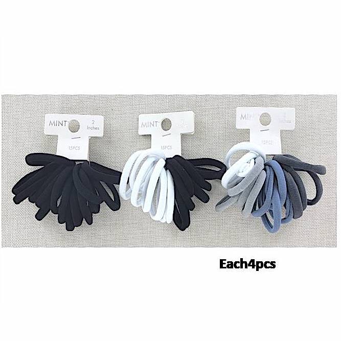 Seamless Nylon Hair Tie 15 Pce Set