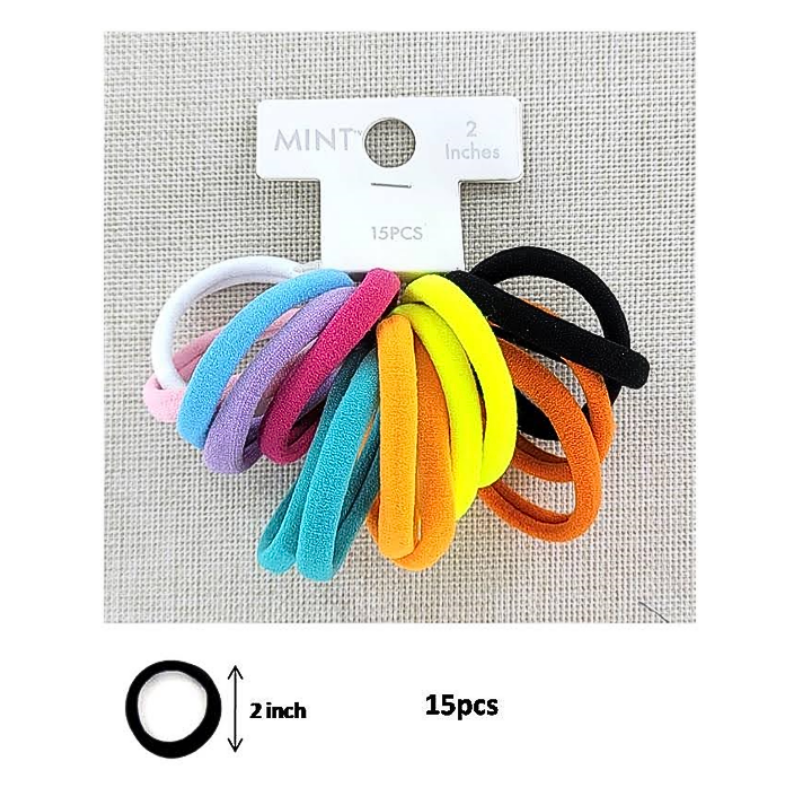 Seamless Nylon Hair Tie 15 Pce Set