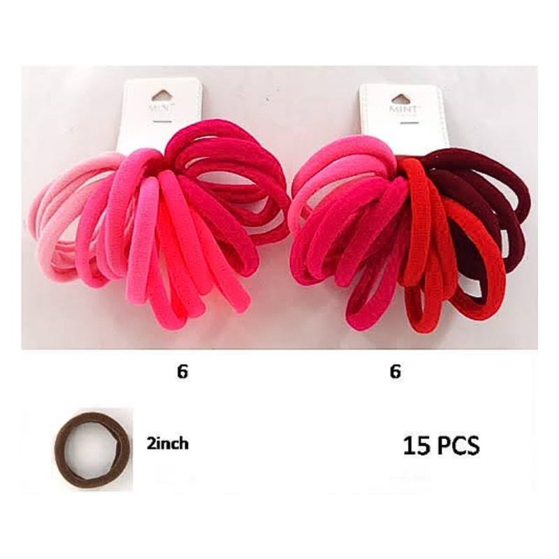 Seamless Nylon Hair Tie 15 Pce Set