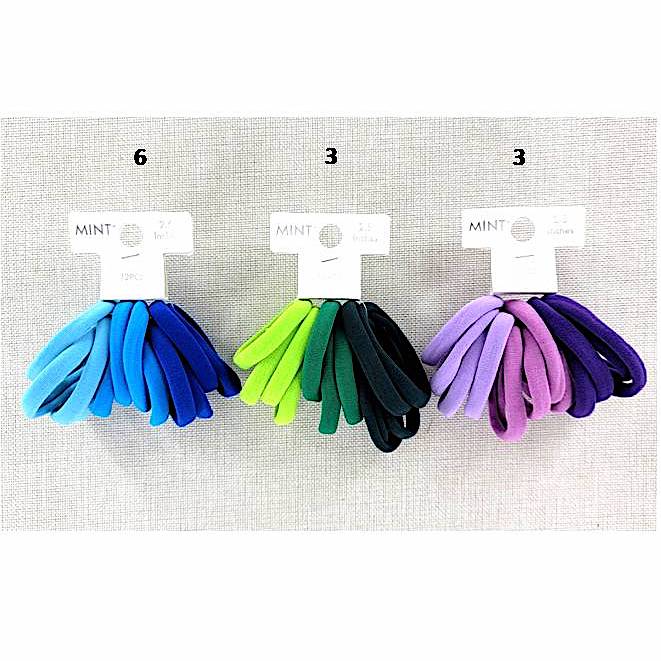Seamless Nylon Hair Tie 12 Pce Set