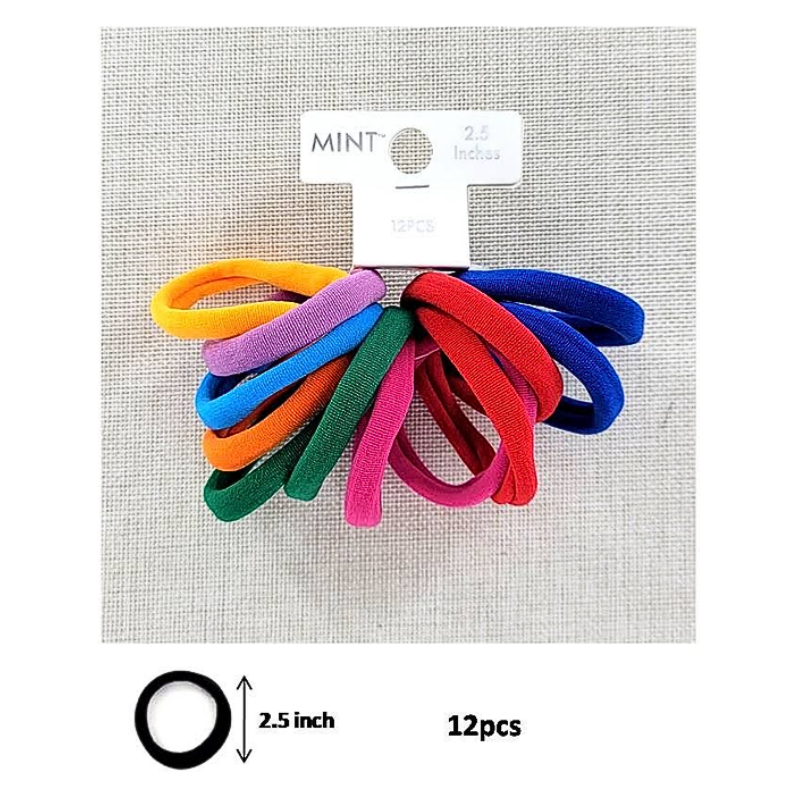 Seamless Nylon Hair Tie 12 Pce Set