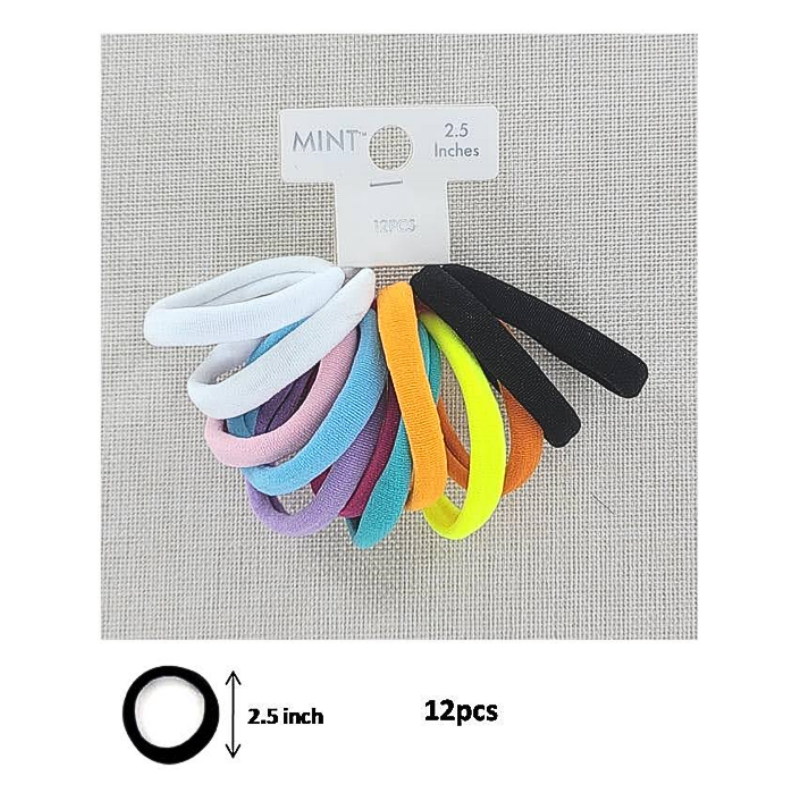 Seamless Nylon Hair Tie 12 Pce Set