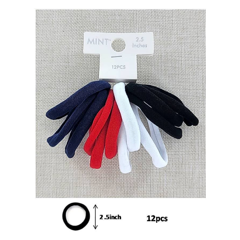 Seamless Nylon Hair Tie 12 Pce Set