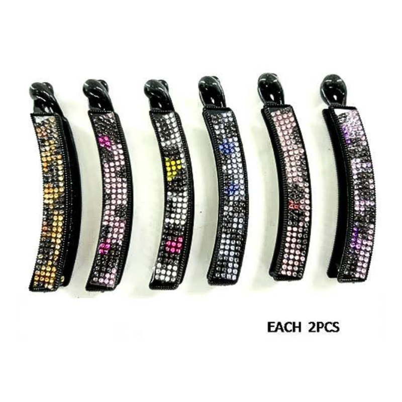 Rhinestone Leopard Print Banana Clip