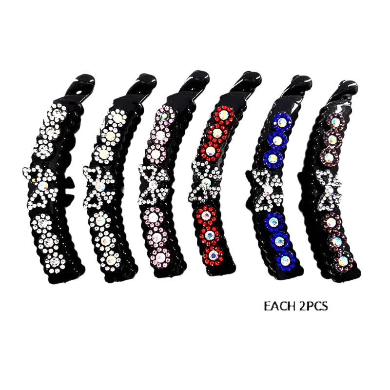 Rhinestone Bow Banana Clip