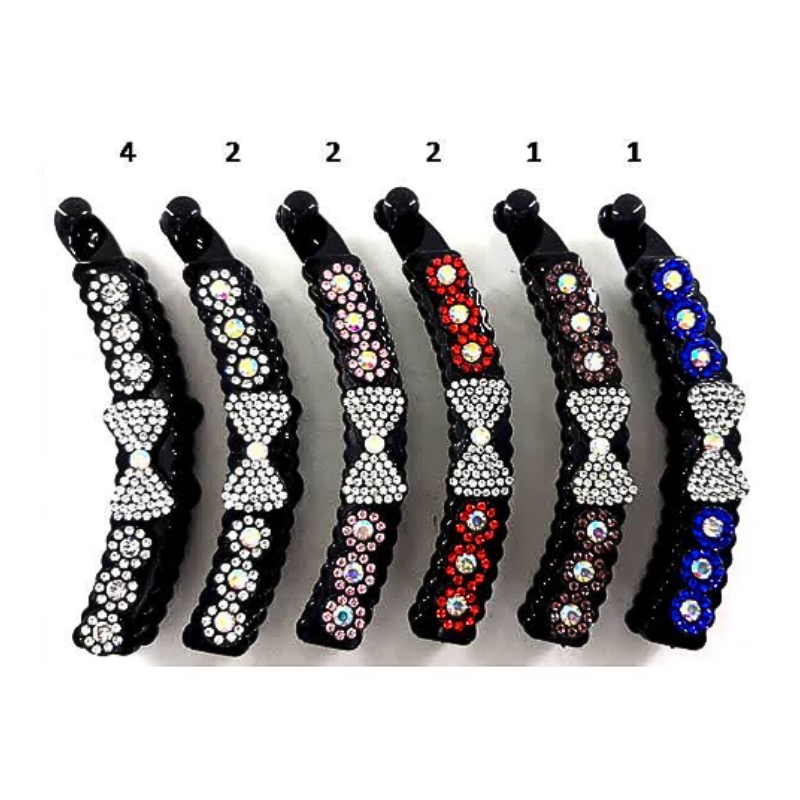 Rhinestone Bow Banana Clip