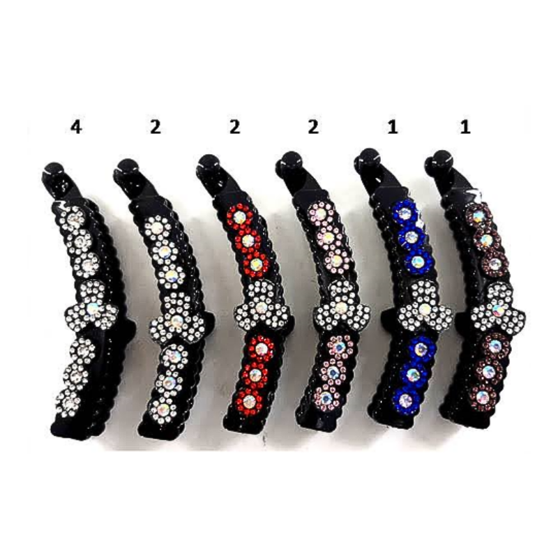 Rhinestone Clover Banana Clip